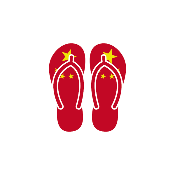 CHINA FLAG SANDALS