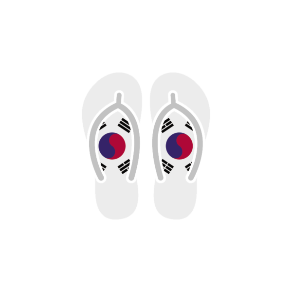 SOUTH KOREA FLAG SANDALS